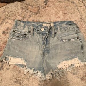 Free people shorts with lace pocket